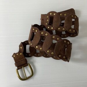 Faux leather chain belt women